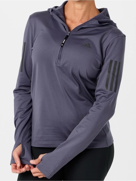 adidas Tops - adidas Women's Hooded Half-Zip Long Sleeve Top NWT